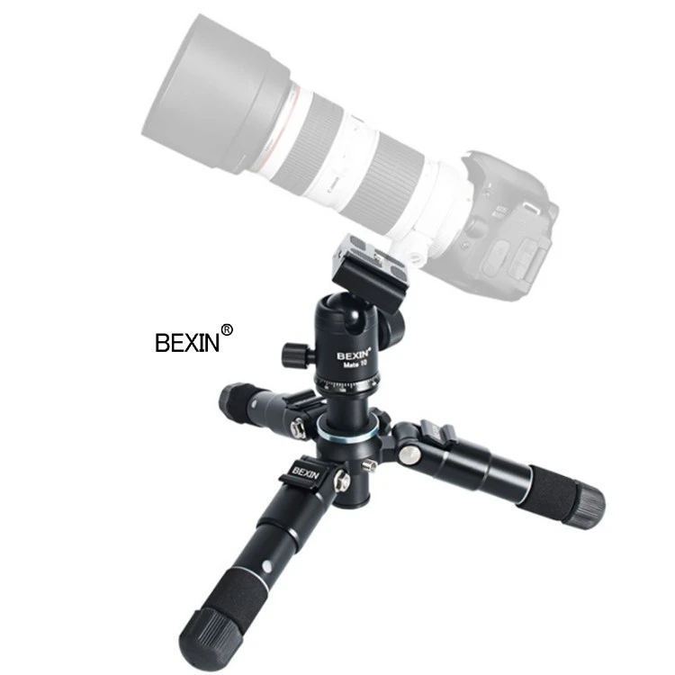 

BEXIN Mate 10 Mobile Phone Camera Desktop Aluminum Alloy Tripod Mount Live Broadcast Selfie Stick Tripod, Black