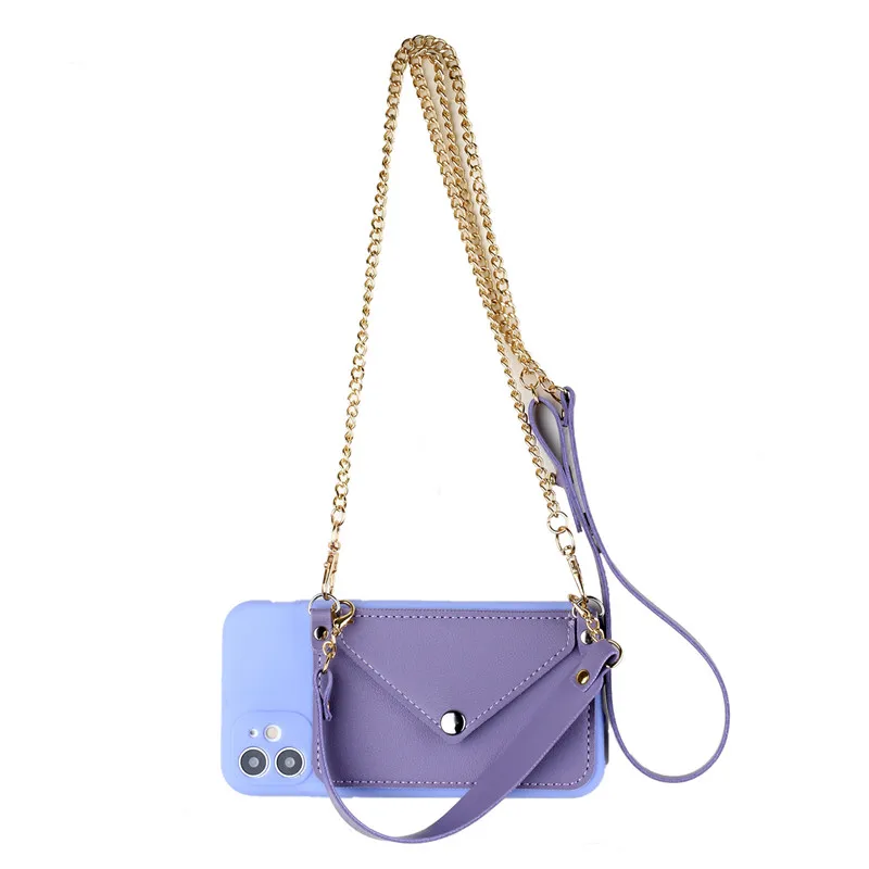 

Wholesale Portable Crossbody Chain Wallet Phone Case Cover For Iphone 7 8 X 11 12 Pro Max XS Accessories Back Cover
