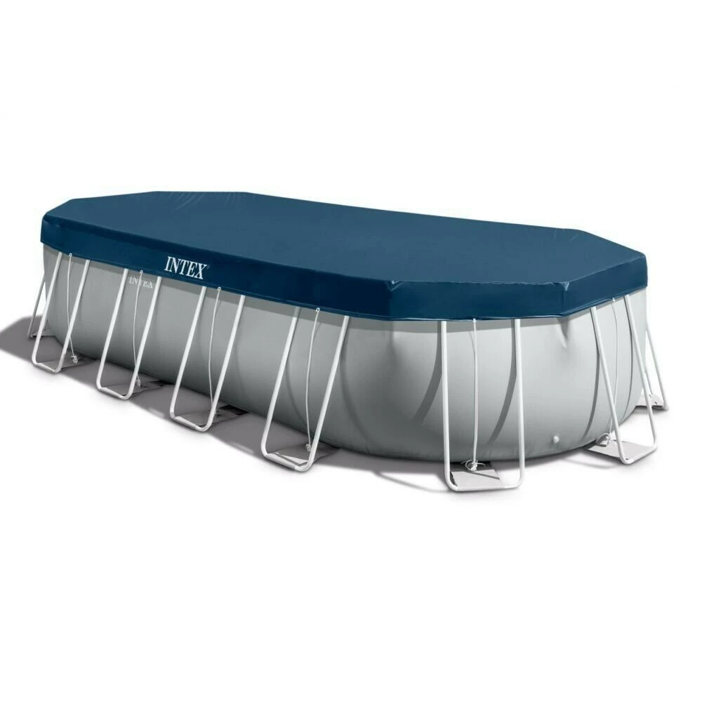 

Original Intex 26798 20FT X 10FT X 48IN PRISM FRAME OVAL POOL SET Outdoor Above Ground Pool Accessories Included