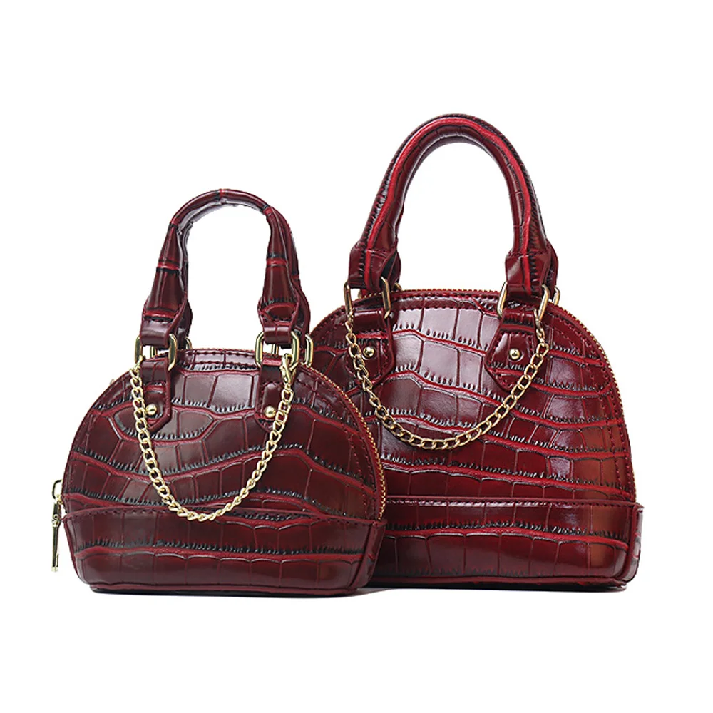 

2019 New Arrival Hot Sale women Crocodile Pattern Shell Bag Fashion Big Size Handbags Chain Shoulder Bag
