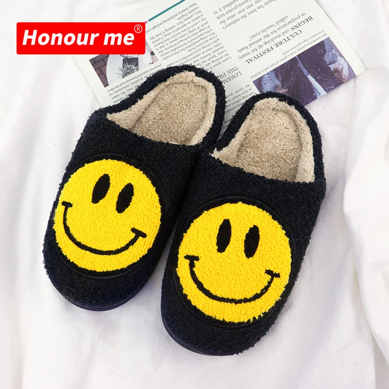 

Ladies slipper designs size 35 latest ladies slippers shoes and sandals happy face smile fur slippers for women luxury