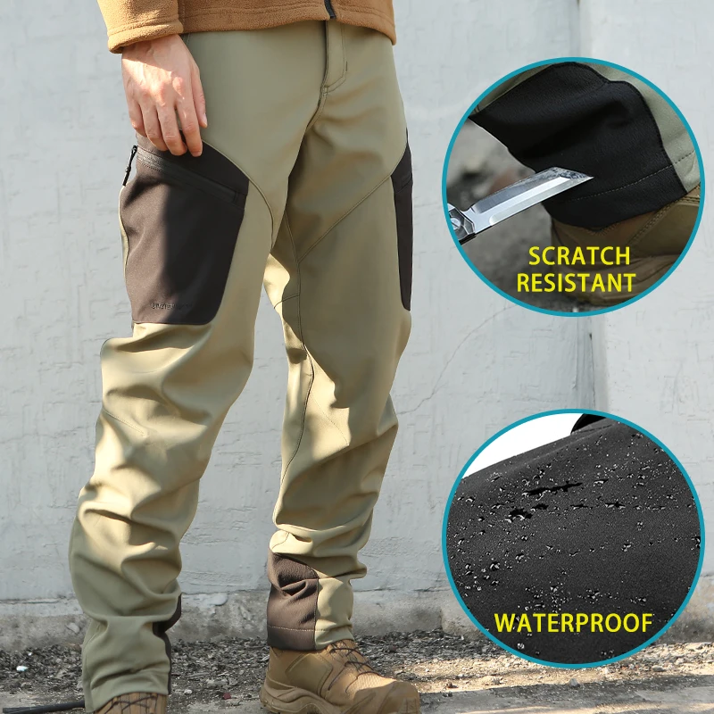 

Emersongear High Quality Outdoor Waterproof Tactical Softshell Pants Training Cargo Hiking Men Casual Jogger Hunting Pants, Bk/sg/kh