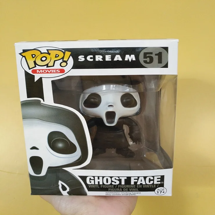 
kids toys FUNKO POP scream screaming ghost face hand office model toy Scream ghost face 51# collection wholesale 