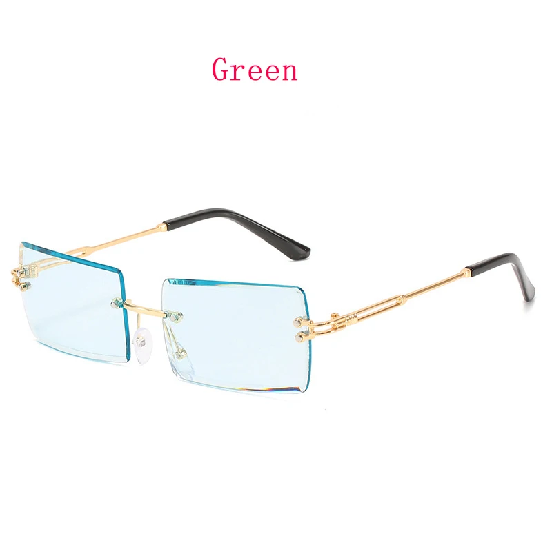 

2021 Summer Hot Sale Street Beat Sunglasses 2020 Women Shades Fashion Rimless Square Sun Glasses