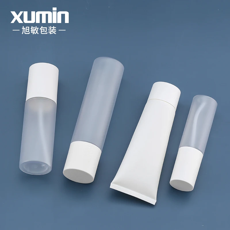 

50ml 100ml 150ml frosted plastic body lotions bottles 100 ml plastic tube pet plastic bottle sets with pumps