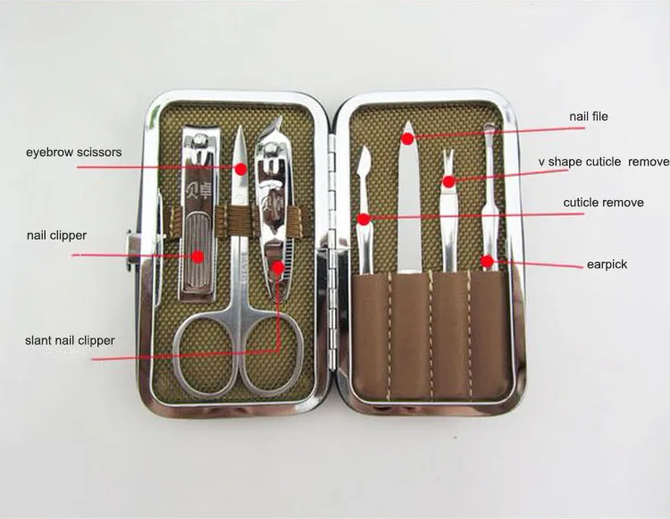 Japanese Oem 7pcs Manicure Set Travel Nail Pedicure Kit With Logo Buy
