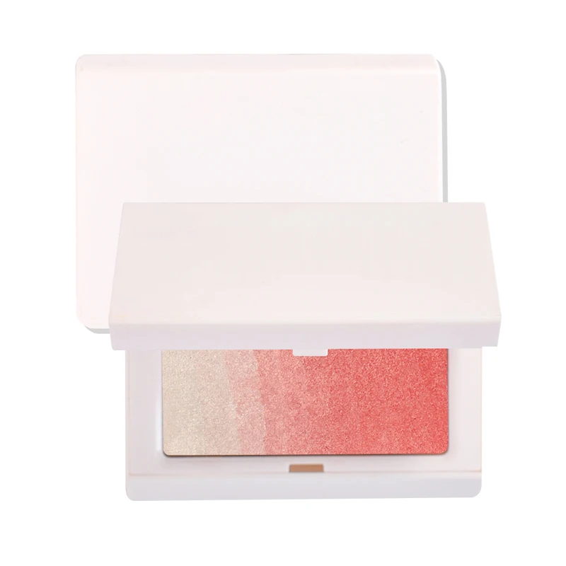 

Factory Wholesale OEM Private Label Cheek Blusher Compact Powder High Pigment Highlighter Blush Palette Make Your Own Blush, 2 colors option