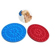 

Silicone Dog Bath Peanut Butter Slow Feeder Treat Feeding Plate Lick Pad Dispensing Mat Shower Toy with Suction Cup to Wall