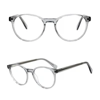 

G3002 unisex clear acetate round glasses frame eyewear