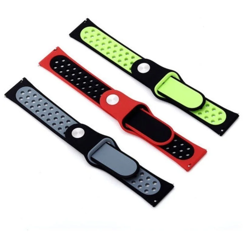 

strap for Samsung Huawei smart watch band two color Nike style silicone strap wrist, Colors