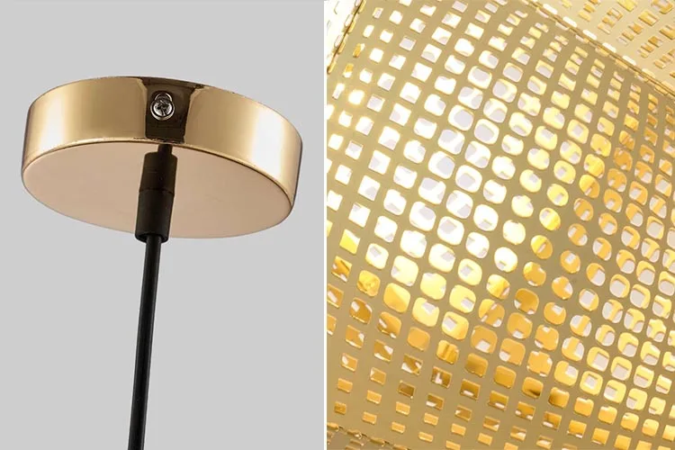 Modern creative art metal geometric pendant light led polyhedron space ball chandelier