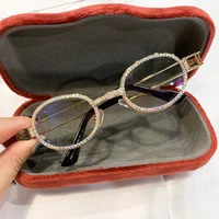 

2019 Retro Small Round Sunglasses Women Vintage Steampunk Sun glasses Men Clear Pink Pearl Rhinestone sunglasses Oculos de sol