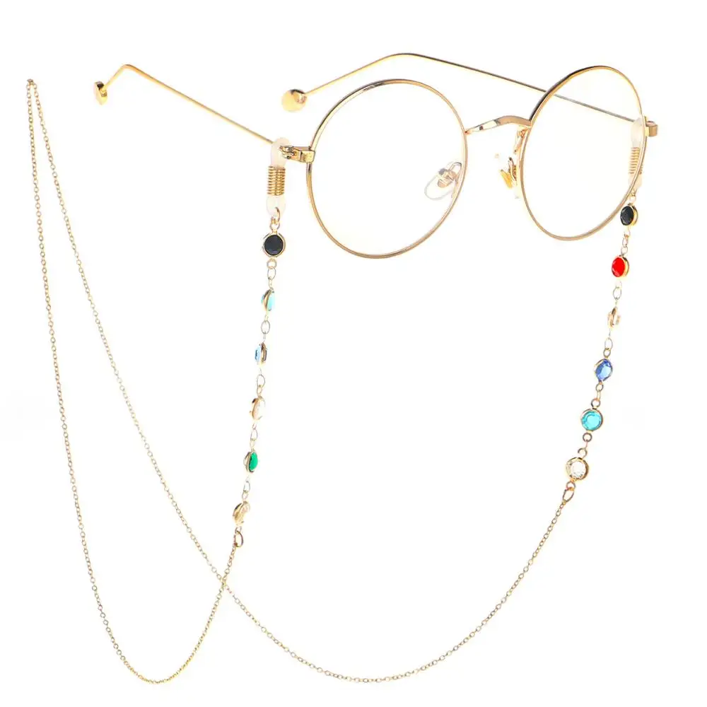 

Eyewear Accessories 75CM Sunglasses Necklace Reading Glasses Chains Sunglasses Cords Color Beaded Eyeglass Lanyard Strap