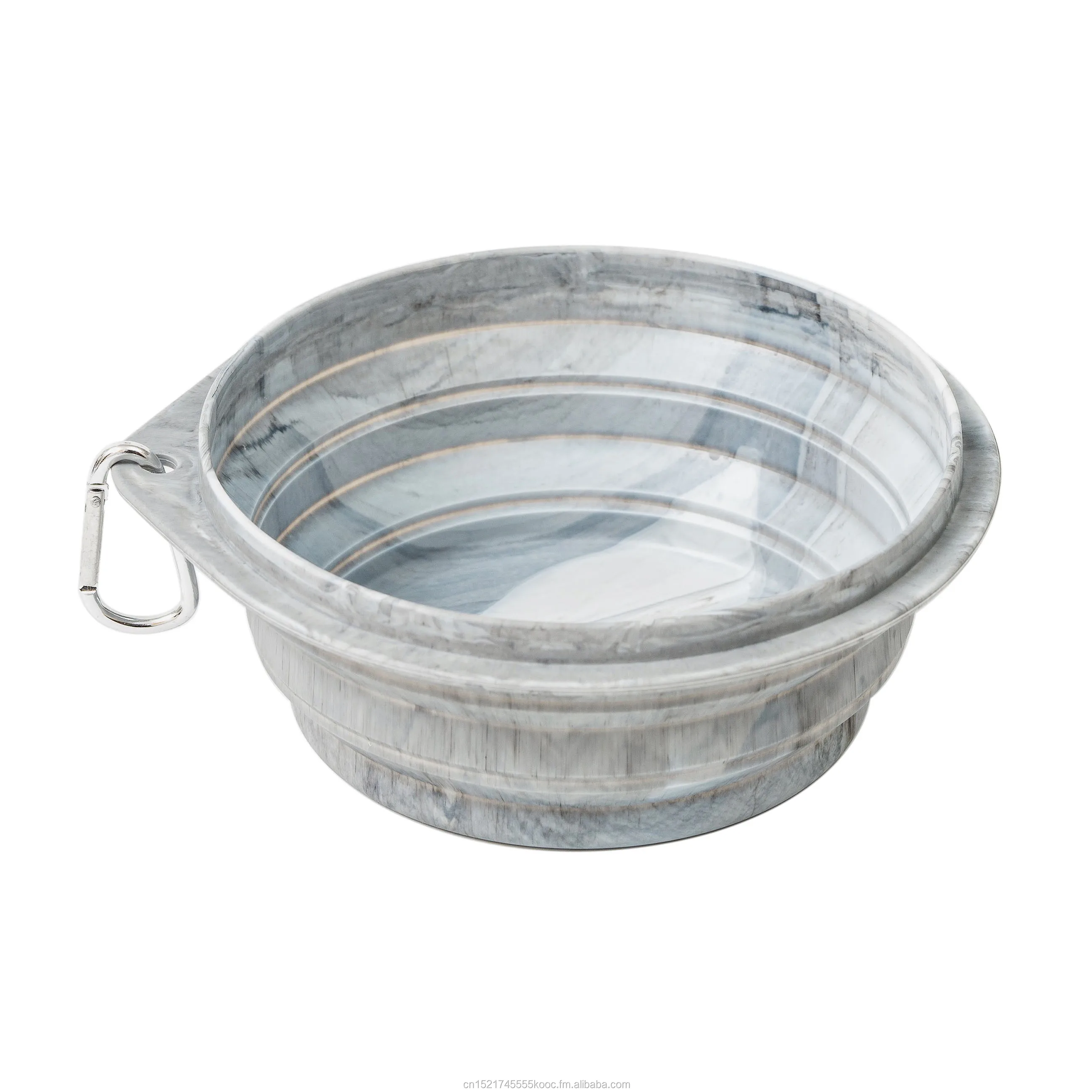

Marble Design Pet Dog Food Water Collapsible Dog Bowl Portable Travel Foldable Silicone Collapsible Medium Large 890ml