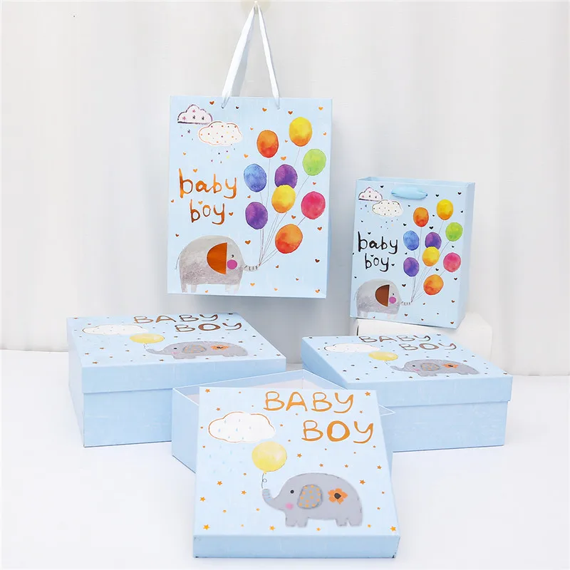 Factory Hot Foil Boy Baby Clothing Clothes Sets Gift Box Girl Baby Gift