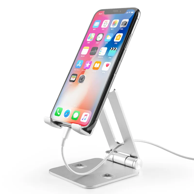 

Double adjustable folding aluminum cell phone desktop Stand live Universal Creative phablet stand, Black/silver/pink/gold/red