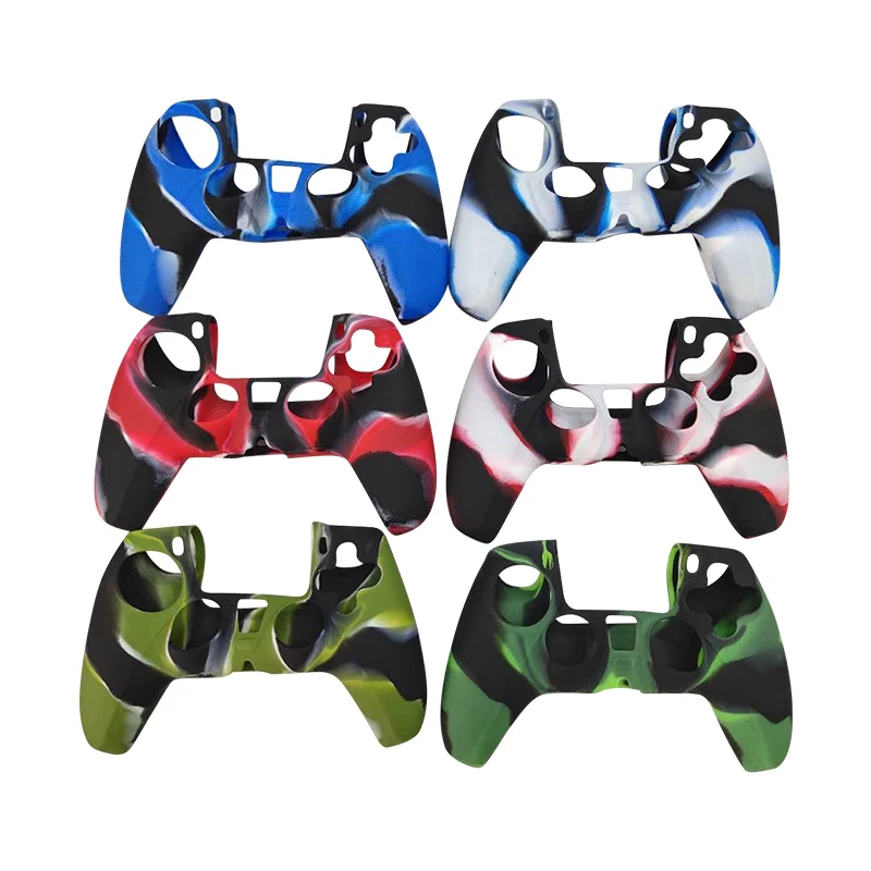 

Factory Direct PS5 Skin Cover Silicone Remote Case For Sony Playstation 5 Original Controller, Black, blue, red