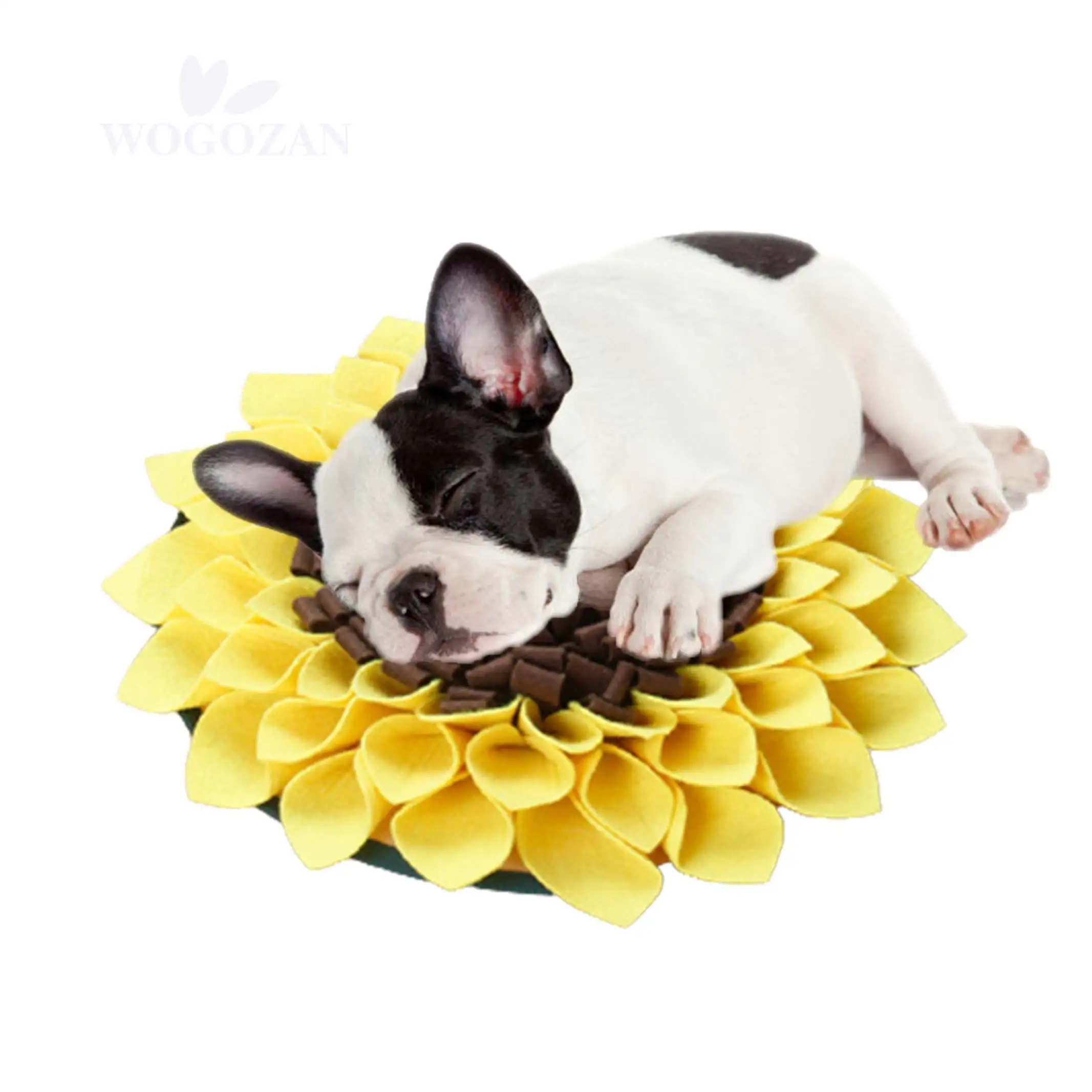 

Multiple Breeds Stress Release Sniffing Pad Training Foraging Skill Pet Dog Sunflower Snuffle Mat Large Toy, Yellow