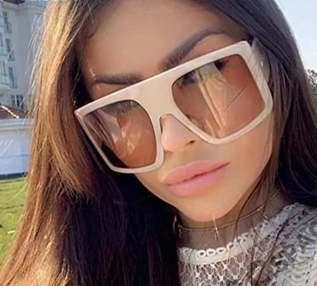 

Fashion Sunglasses For Women Oversize Luxury Brand Sun Glasses Men Vintage Black Gradient Square Shades Ins Fashion, Gold/black/pink/silver/brown/apricot