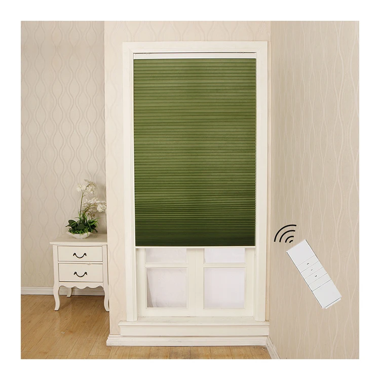 

China wholesale custom cellular shade remote motor electric motorized honeycomb blinds cordless