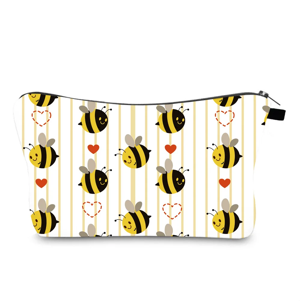 

Animal Bee Printing Toilet wash Bag Custom Waterproof Cosmetic bag