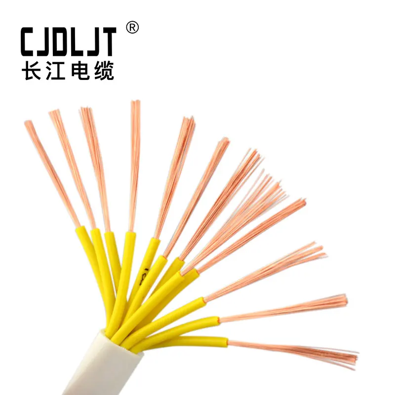 
20 awg 12 Core 0.5mm2 Copper PVC Insulation Wire Flexible Sheath Flame Retardant RVV Signal Cable 