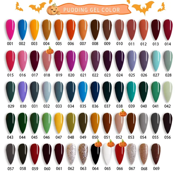 

MRO Halloween Theme Nail Pudding Gel Color Painting Gel Personalized Nail Polish Gel 1pc, 69 colors