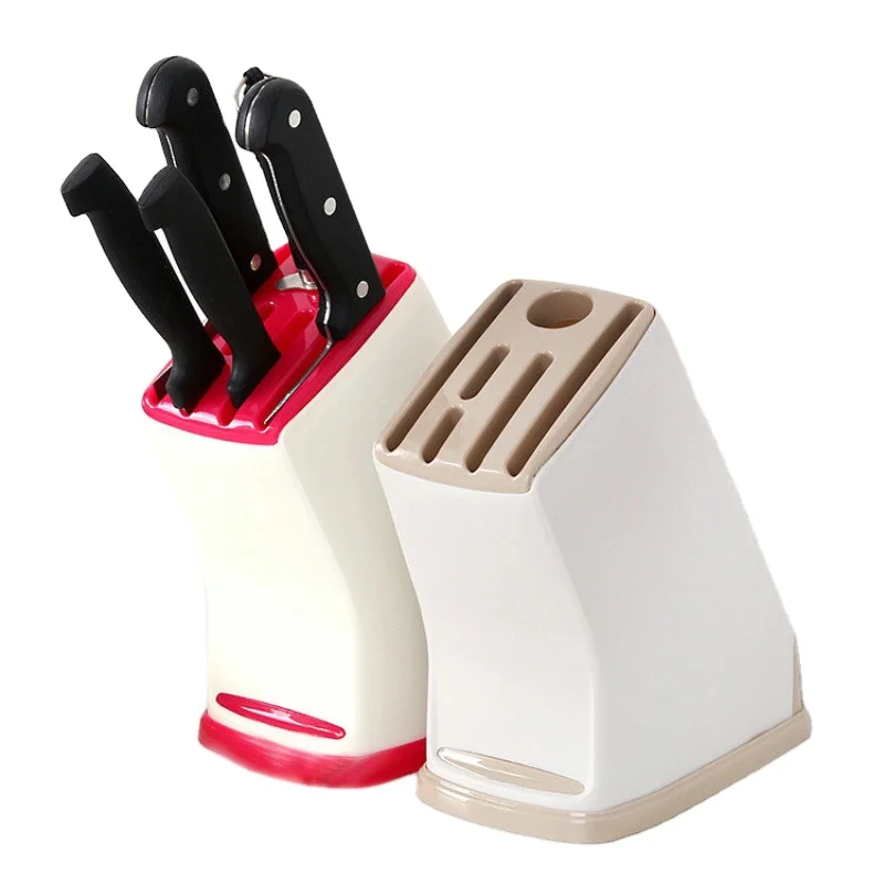 

Kitchen plastic knife holder multifunctional knife storage rack drain kitchen knife rack wholesale