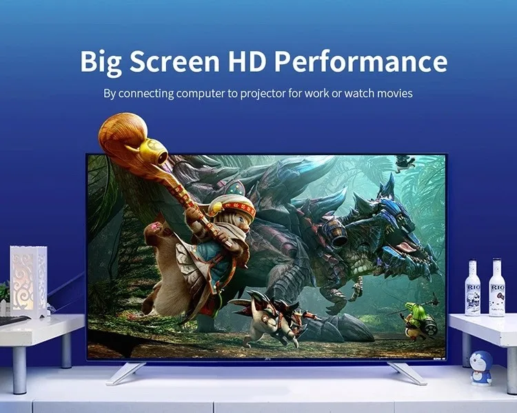 High end 24K gold plated flat design 3D 1080P 4K hdmi cable - ANKUX.COM
