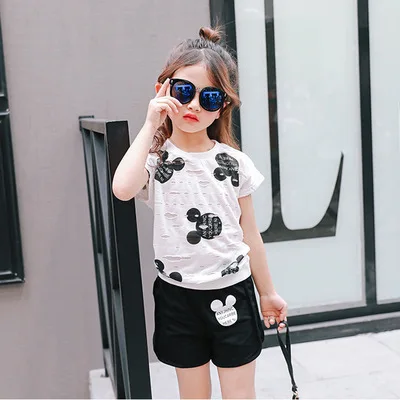 

Wholesale korean sweet cartoon clothing baby girl clothes cotton for kids