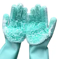 

Magic Silicone Scrubber Gloves Kitchen Bathroom Household Car Wash and Pet Care Glove