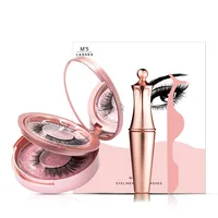 

Magnetic Eyelashes with Eyeliner 3D Waterproof Liquid Magnetic Eyelashes Kit with 2 Pair Reusable Lashes