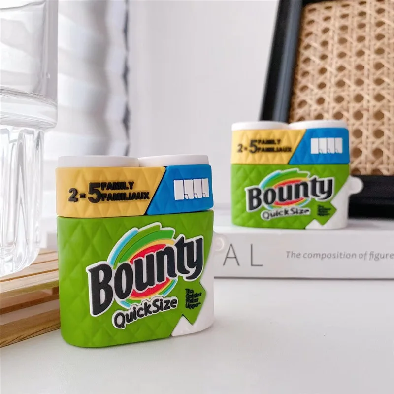 

2021 Newest Cute Kitchen Paper Towels Designer Silicone Headphone Charging Box Earphone Case For Apple AirPods 1 2 3 Pro