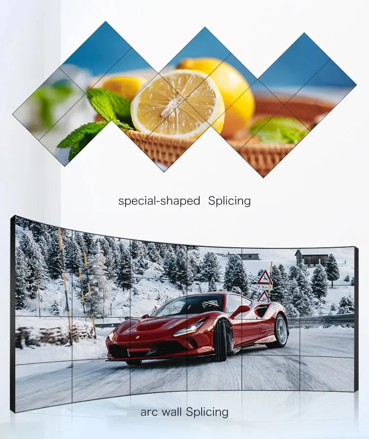 65 Inch 4K LCD Video Wall and LCD Splicing Screen  with 4K Video Wall Controller Solutions Digital Display Screen Manufacturer
