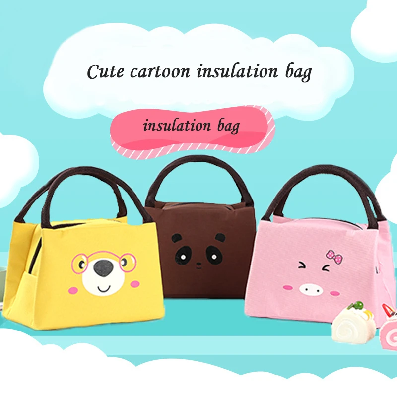 

Wholesale Custom Logo Women Kids Thermal Insulation Lunch bag outdoor Cartoon Insulation Bag