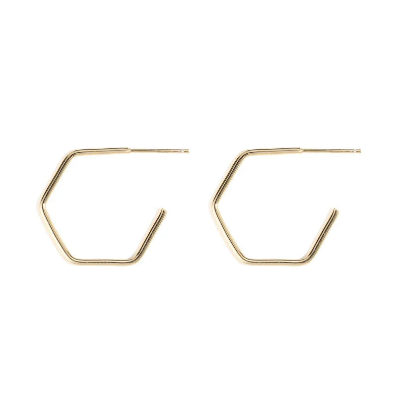 

Fashion Geometric Gold Color Hoop Earrings for Women 925 Sterling Silver Minimalist Jewelry