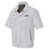 Customized New Short-Sleeved Printable Embroidery Logo Overalls Coat