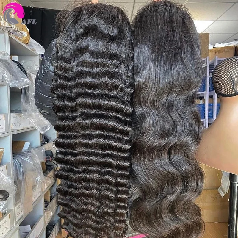 

Wholesale bodywave 30 inch hd deep wave lace frontal wig virgin cuticle aligned human hair transparent 13x6 hd lace wig