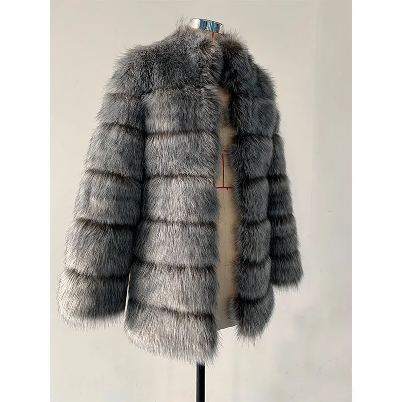 

Clothes Women New Winter Coat Jacket Women Faux Fox Fur Coat Fashion Style Fake Fur Coat For Lady, Picture