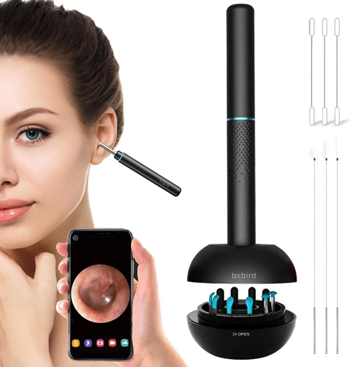 

Xiaomi Bebird New M9 Pro wifi mini colorful rechargeable otoscope otoscope set