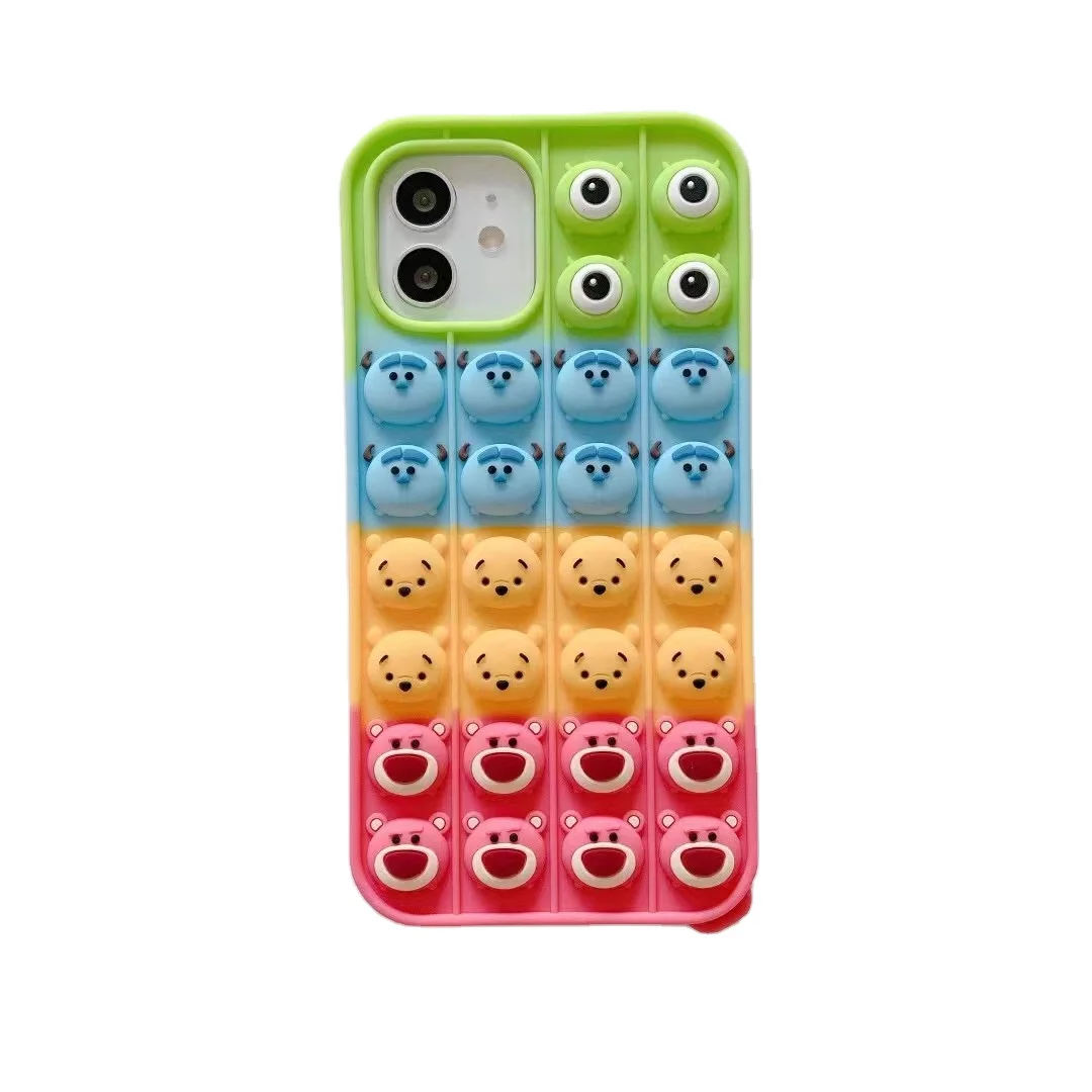 

Bubble Fidget Toys Case For Samsung Galaxy A51 A31 A32 A42 A12 A50 A30s M12 M21 M31 M42 F12 F41 Soft Silicone Cover