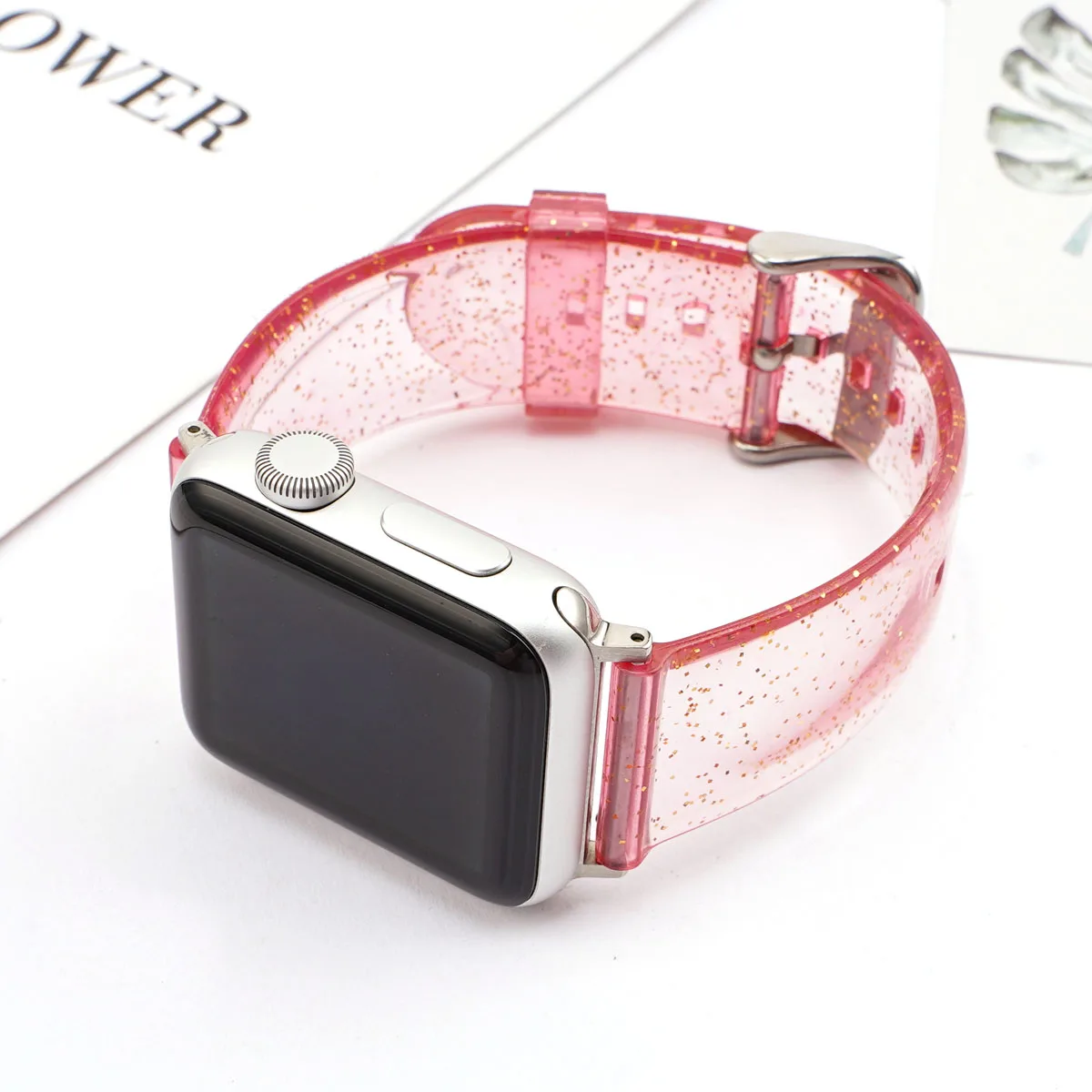 

Bling Bling Watchband Strap Soft Silicone Bracelet Wristband For Apple Watch iwatch1/2/3/4/5/6/se