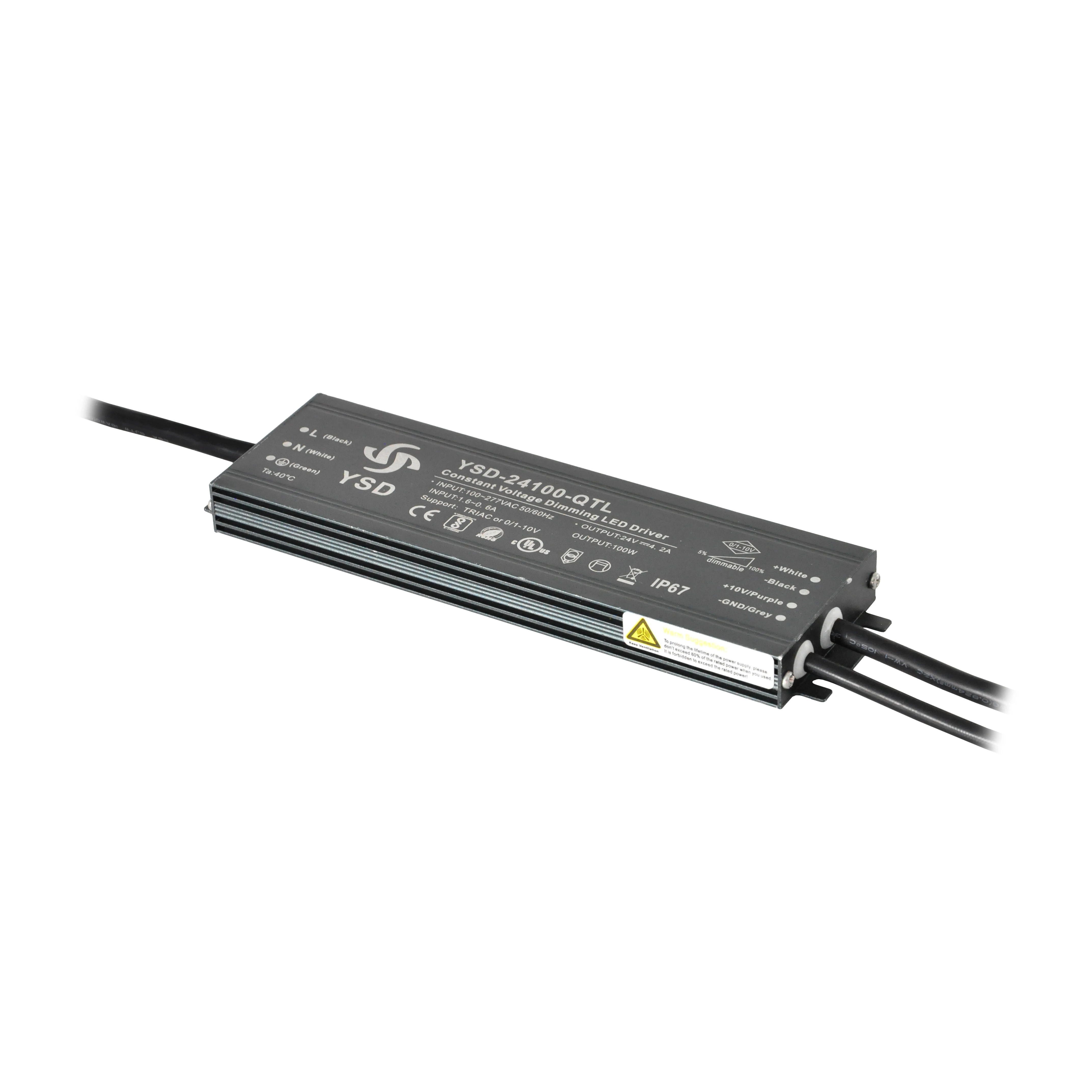 OEM constant voltage customize 24v power supply 100w ip67 LED driver ultra-thin 0-10v  triac dimmable led driver