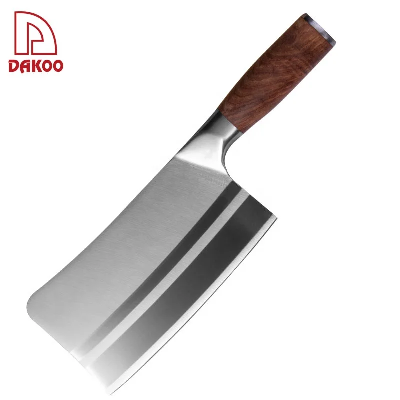 

Chinese kitchen knife Hot-sale Kitchen Rosewood Handle 7"Chopping Knife, Brown