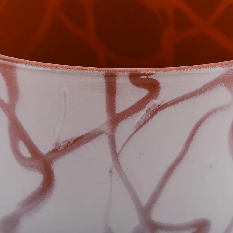 hand painting glass candle jar