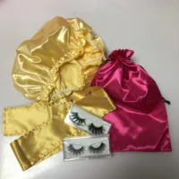 

sexy lady hair care samples deal bonnet head wrap satin bag and eyelash free shipping