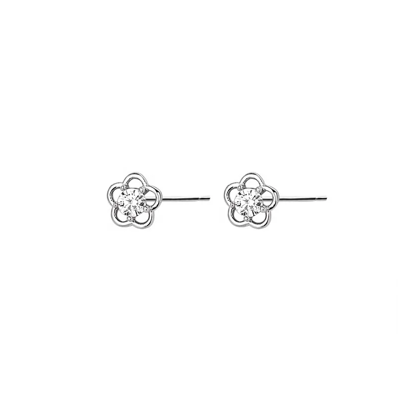 

Rose Flower Earring Charming Jewelry 925 Sterling Silver Indian Jewellery, White