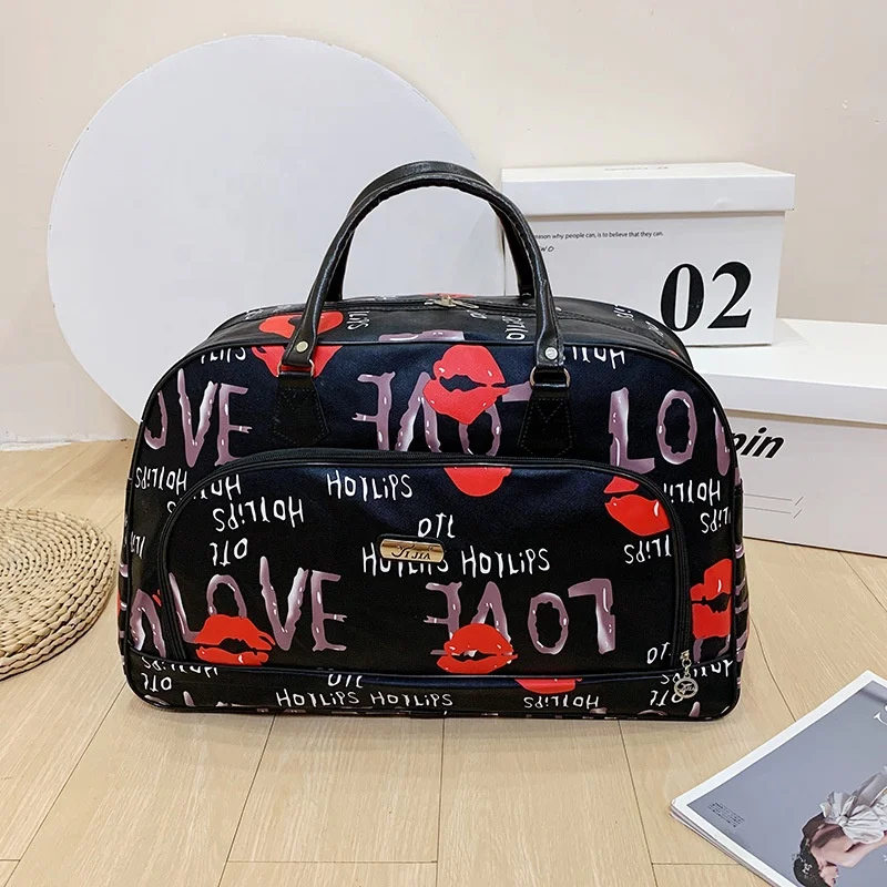 

Factory Promotion Cheap Price Causal Bags Vintage Newspaper Handbags Oxford Travel Bag, 10 colors