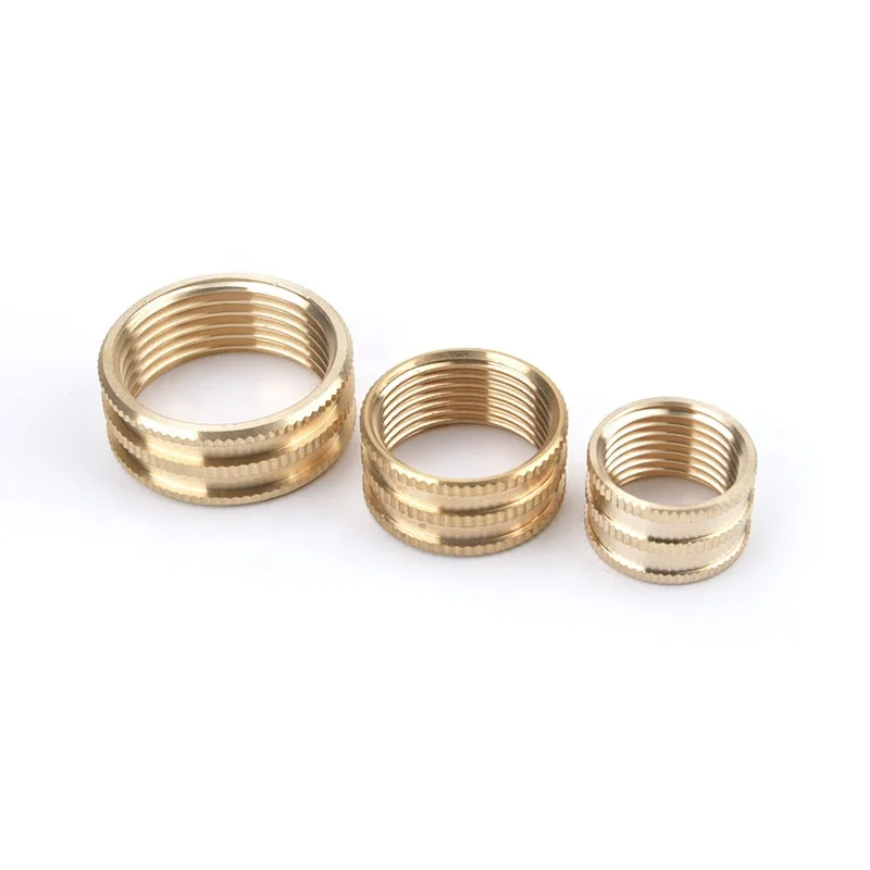 
Customized Knurled Brass Round Ring Nut With Inner Threaded 