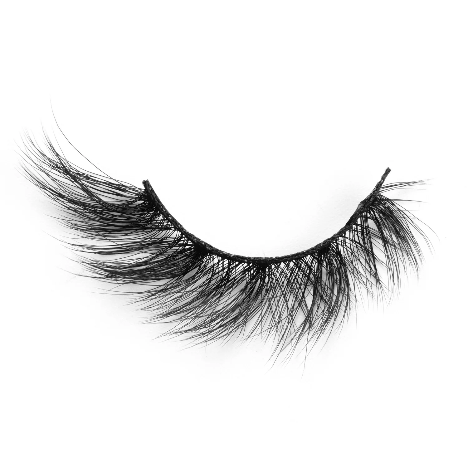 

3d exaggerated lashes private label black cotton fiber silk false eyelashes